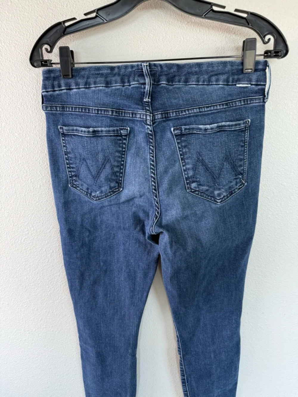 Mother The Looker Ankle Fray Skinny Jeans Invitation Only Blue Denim Women’s 29